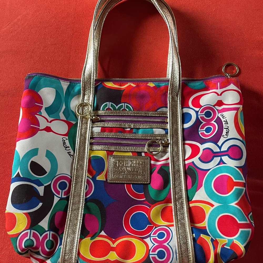 Authentic Large Coach Poppy Tote